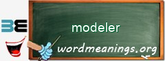 WordMeaning blackboard for modeler